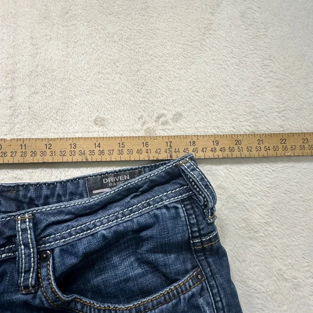 Buffalo David Bitton Driven Basic Straight Jeans Mens 36x34 Blue Medium Wash